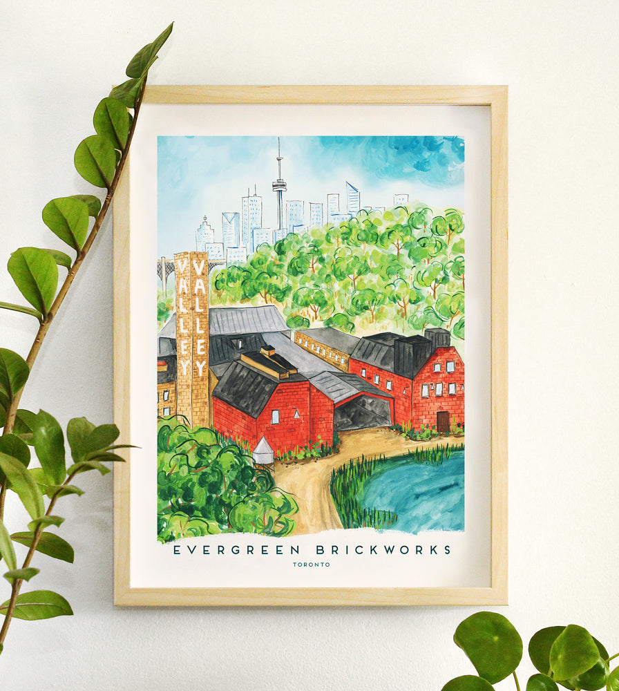 Toronto's Don Valley and Evergreen Brickworks 12x16 inch Art Print