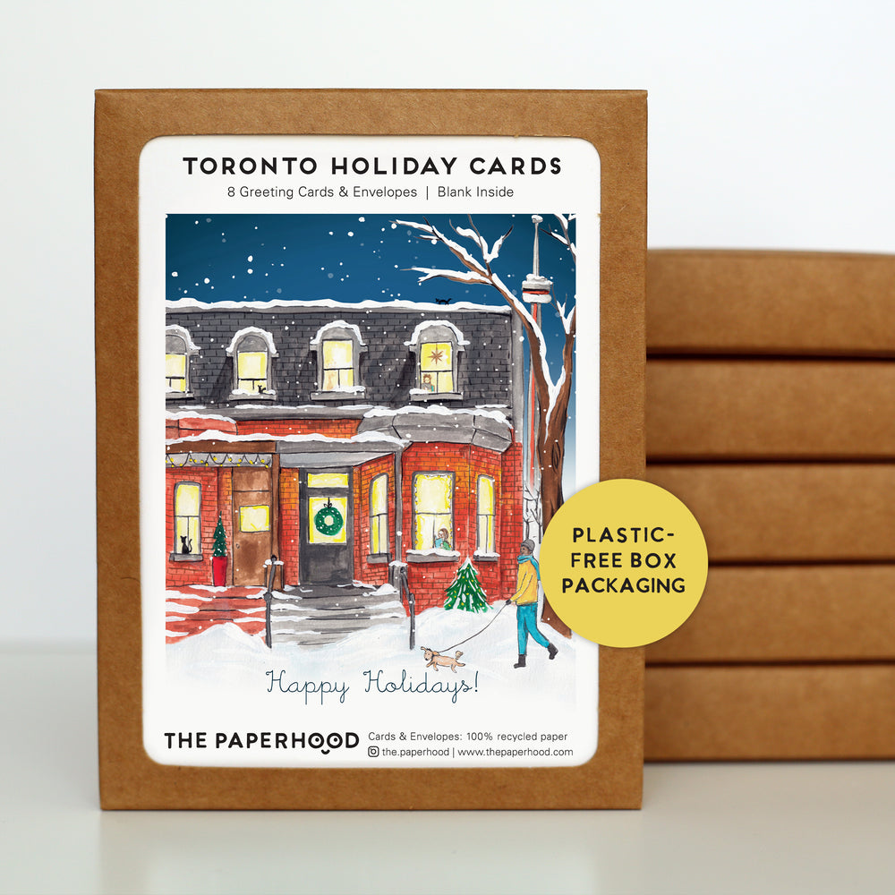 
                  
                    Load image into Gallery viewer, Box of 8 Toronto Draper Street Holiday Cards
                  
                