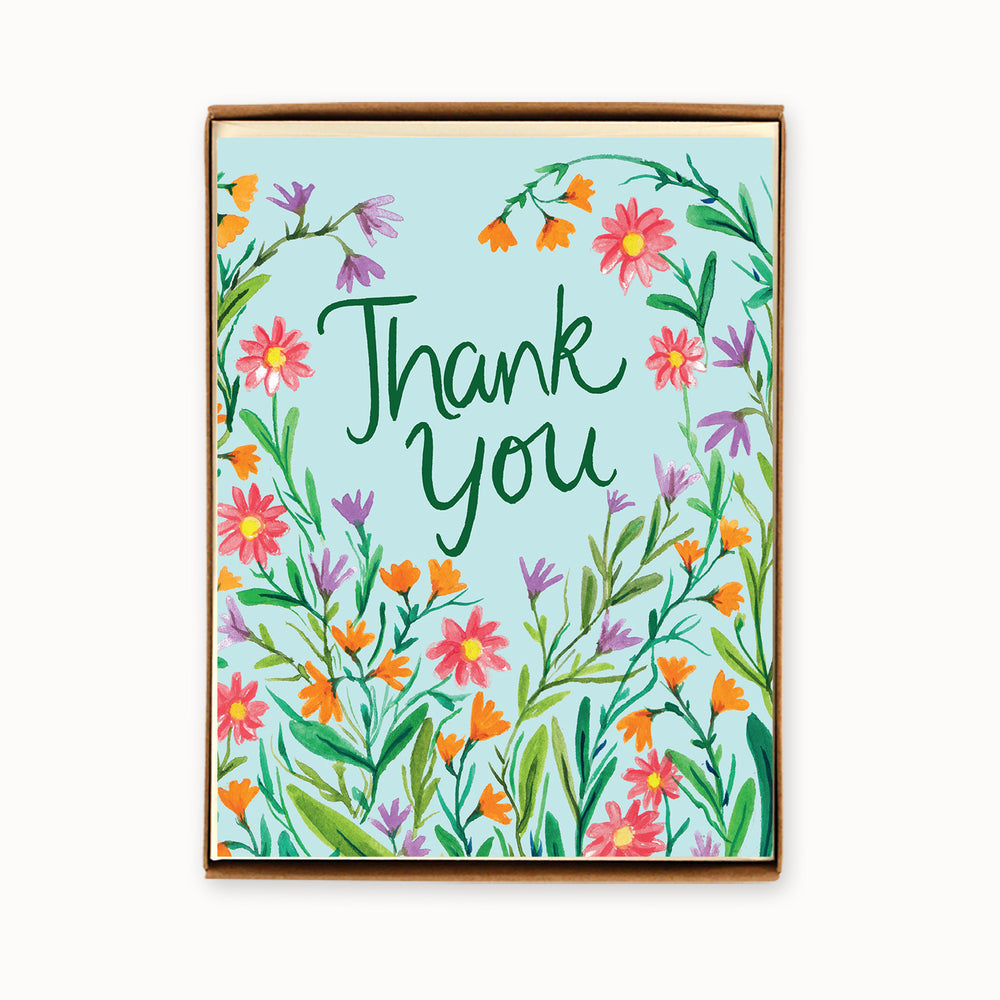 Box of 8 Thank You Wildflower Cards
