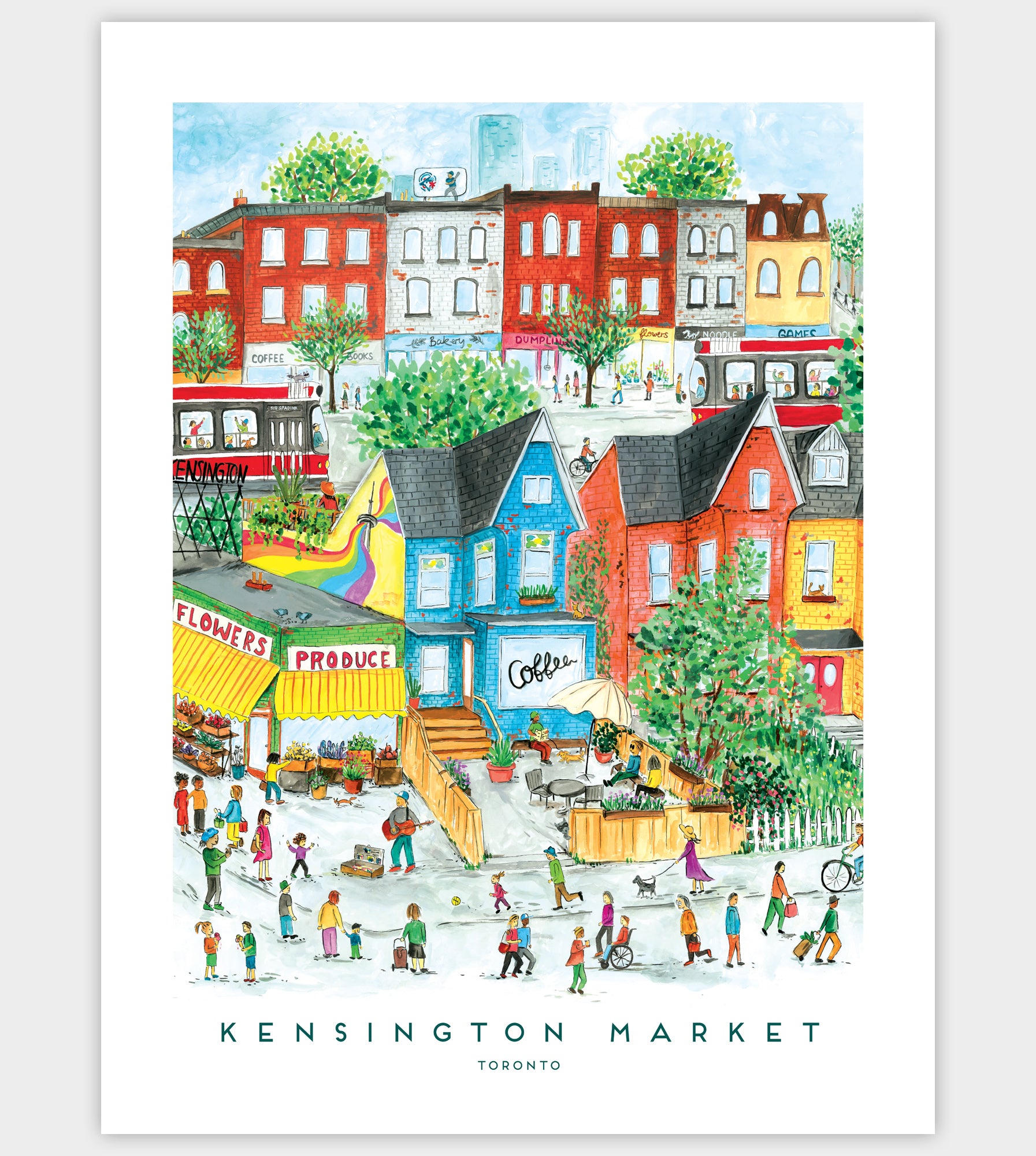 絵画 Going to Market Antony Peel Toronto's Kensington Market 12x16 inch Art Print – The Paperhood