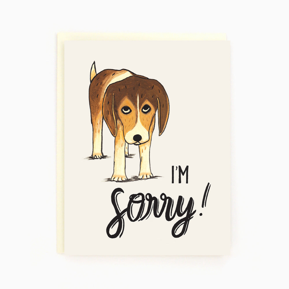 Sorry Beagle Card