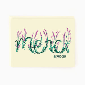 
                  
                    Load image into Gallery viewer, Merci Beaucoup Floral Card
                  
                