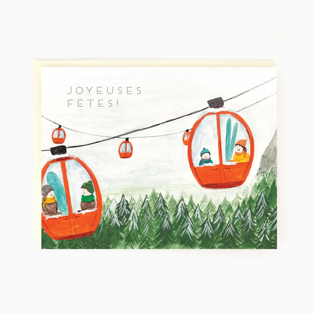 French Gondola Holiday Card - Joyeuses Fêtes!