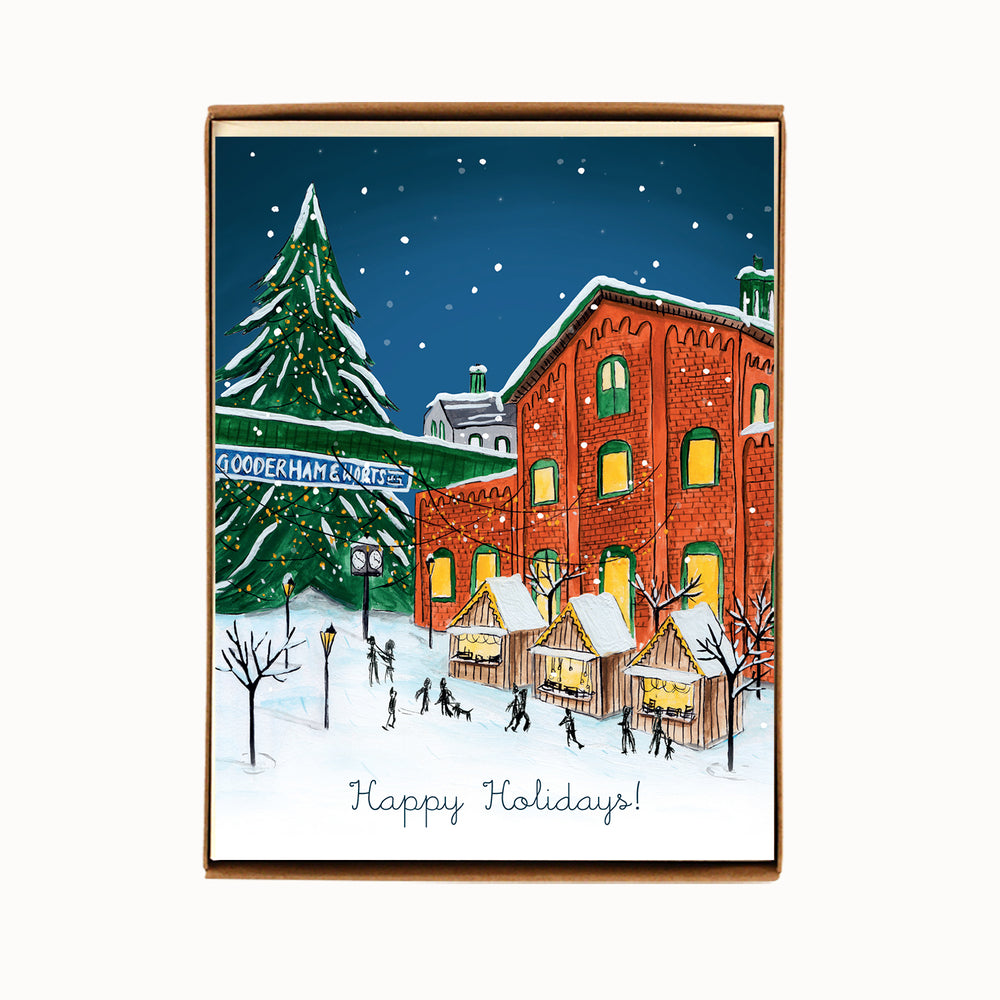 Box of 8 Toronto Distillery District Holiday Cards