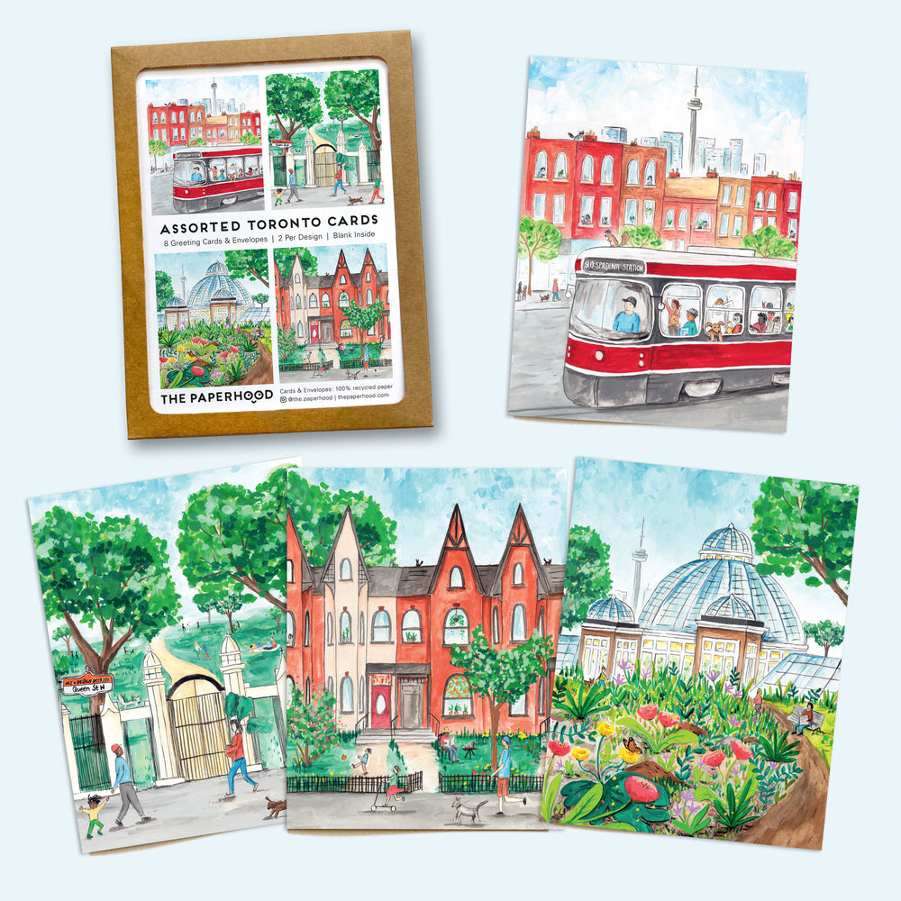 Assorted Box of 8 'Toronto Summer' greeting cards