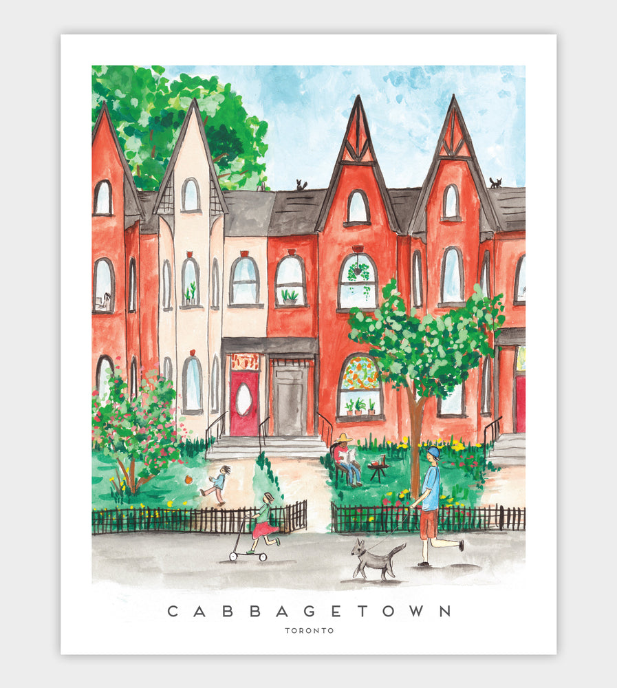 
                  
                    Load image into Gallery viewer, Toronto Cabbagetown 8x10 inch Art Print
                  
                