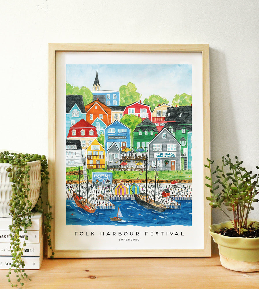 Lunenburg Folk Harbour Festival 12x16 inch Art Print