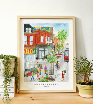 
                  
                    Load image into Gallery viewer, Toronto Roncesvalles 12x16 inch Art Print
                  
                