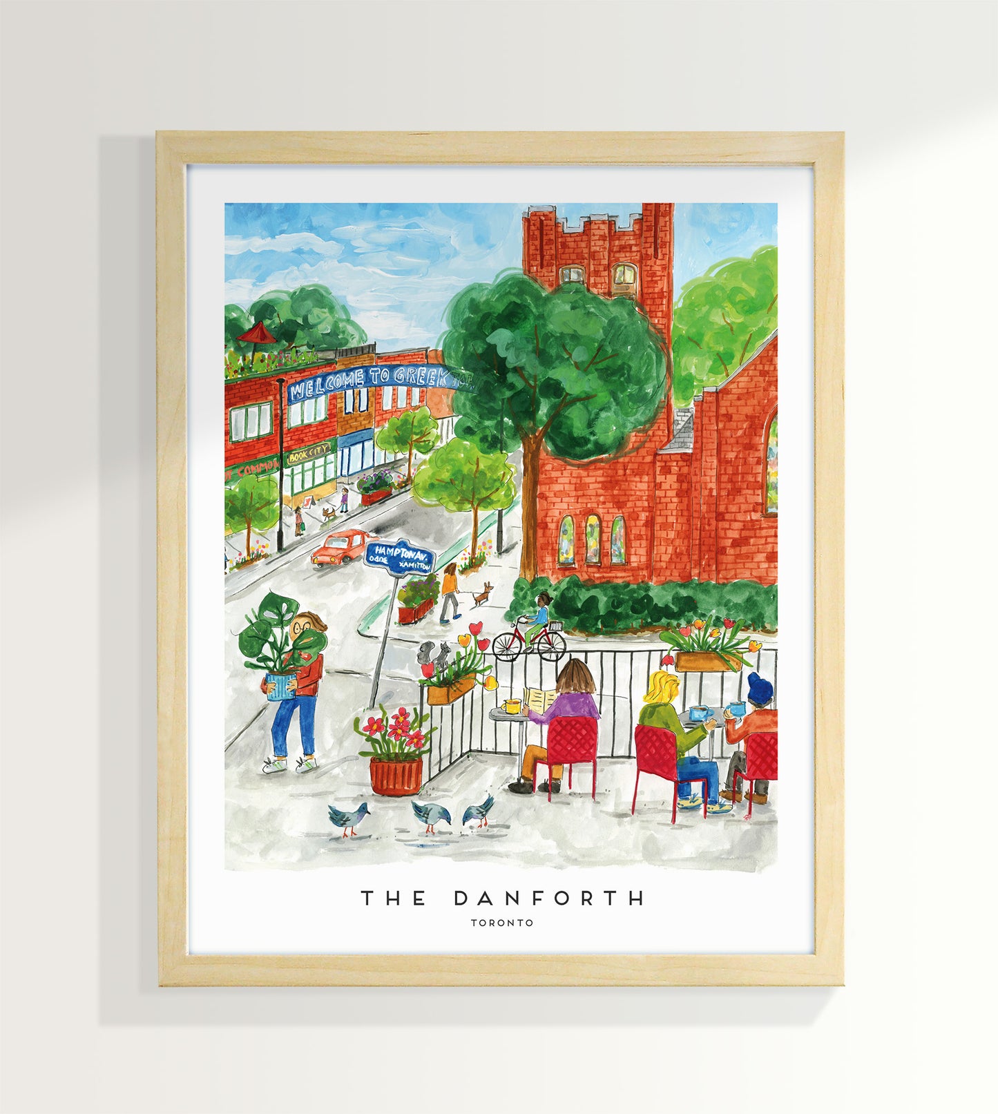 Danforth Decals Toronto The Danforth 8x10 inch Art Print – The Paperhood