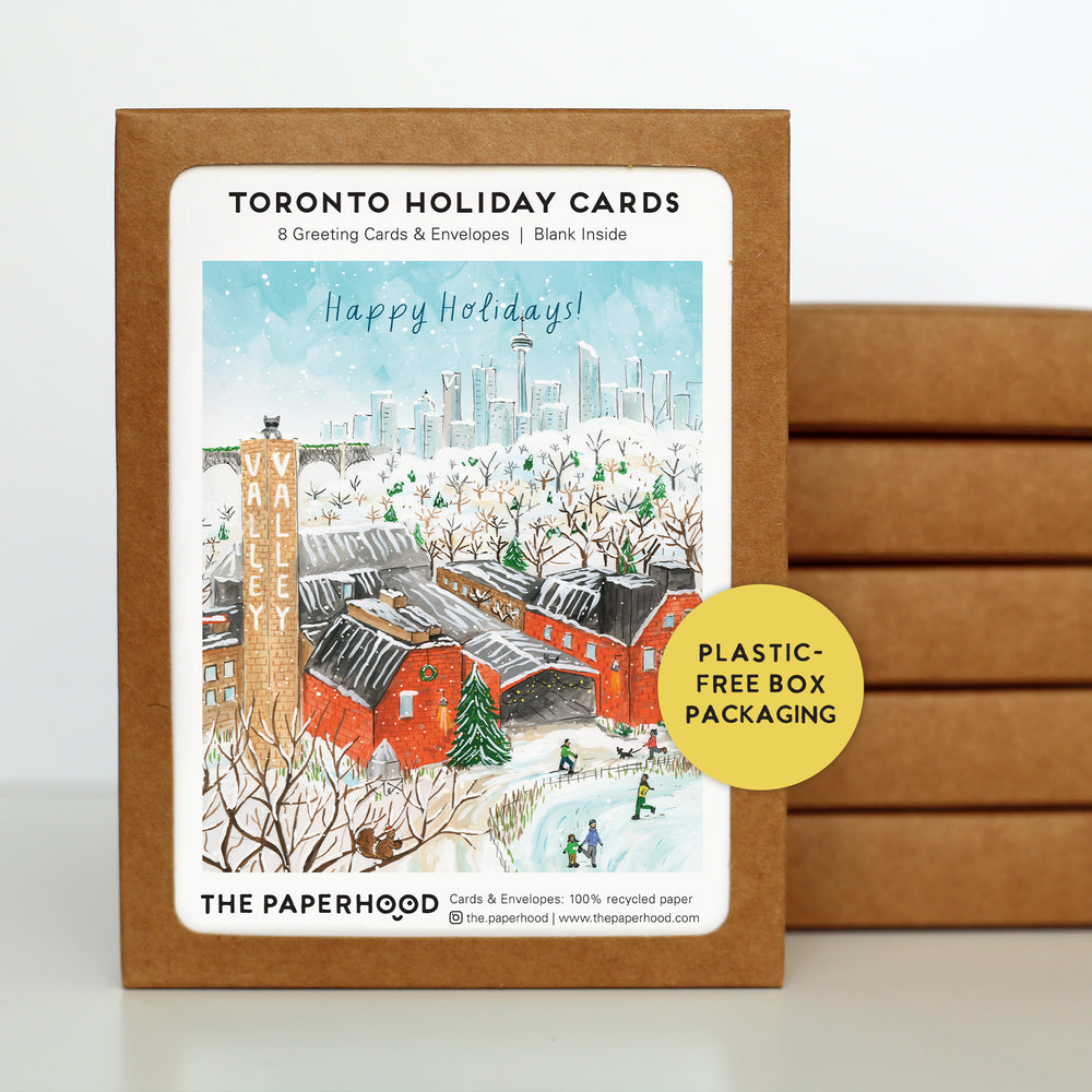
                  
                    Load image into Gallery viewer, Box of 8 Toronto Don Valley - Evergreen Brickworks Holiday Cards
                  
                