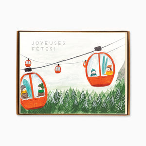 
                  
                    Load image into Gallery viewer, Box of 8 French Gondola Holiday Cards - Joyeuses Fêtes!
                  
                