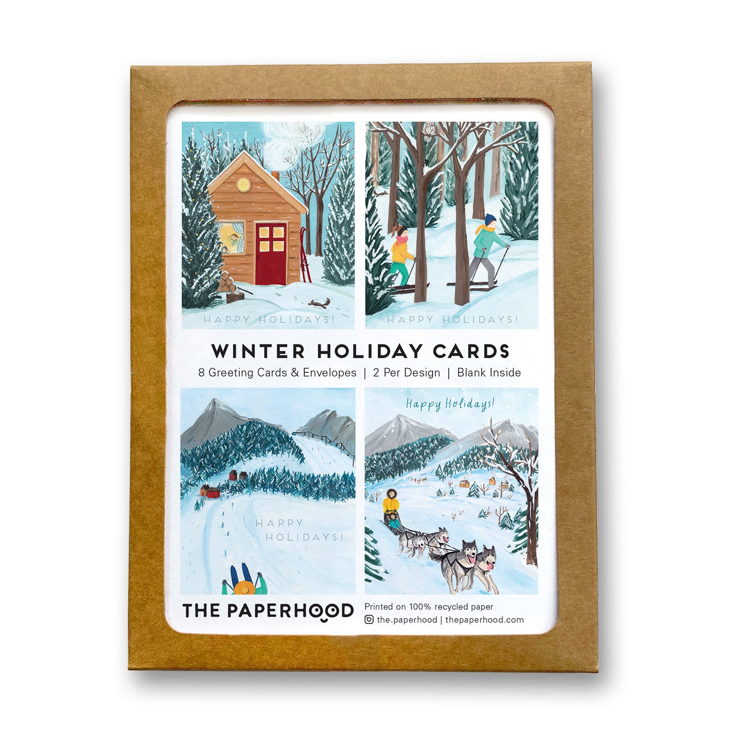 Assorted Box of 8 'Outdoor Winter' greeting cards – The Paperhood