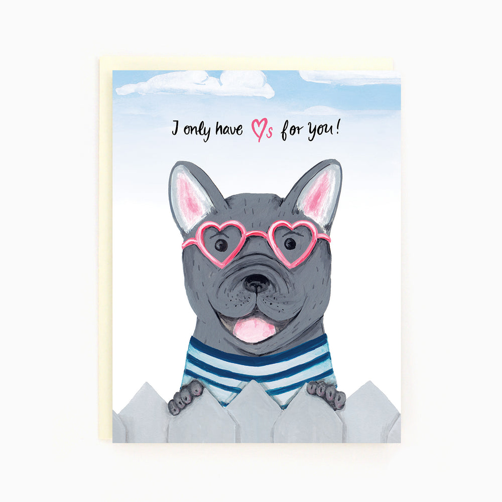 French Bulldog Love Card