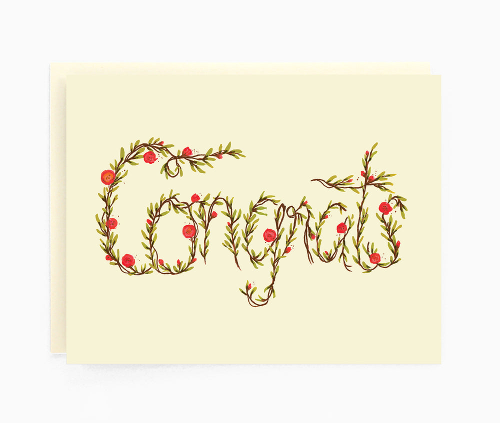 
                  
                    Load image into Gallery viewer, Congrats Floral Card
                  
                