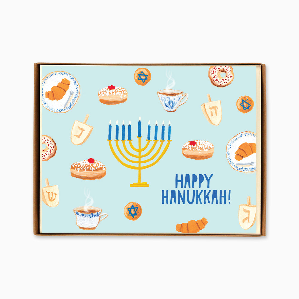 
                  
                    Load image into Gallery viewer, Box of 8 Hanukkah Treats Cards
                  
                