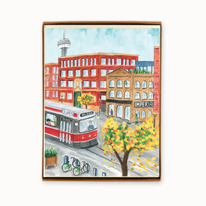 
                  
                    Load image into Gallery viewer, Box of 8 Toronto King Street West Fall Cards
                  
                