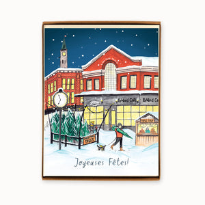 
                  
                    Load image into Gallery viewer, Box of 8 French Ottawa Byward Market Holiday Cards / Boîte de 8 Cartes Marché By
                  
                