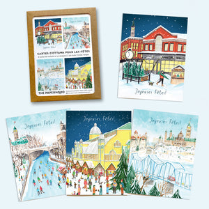 
                  
                    Load image into Gallery viewer, Assorted Box of 8 French Ottawa Holiday Cards / Boîte Assortie de 8 Cartes d&amp;#39;Ottawa Pour Les Fêtes
                  
                