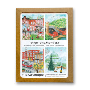 
                  
                    Load image into Gallery viewer, Assorted Box of 8 &amp;#39;Toronto Seasons&amp;#39; greeting cards
                  
                