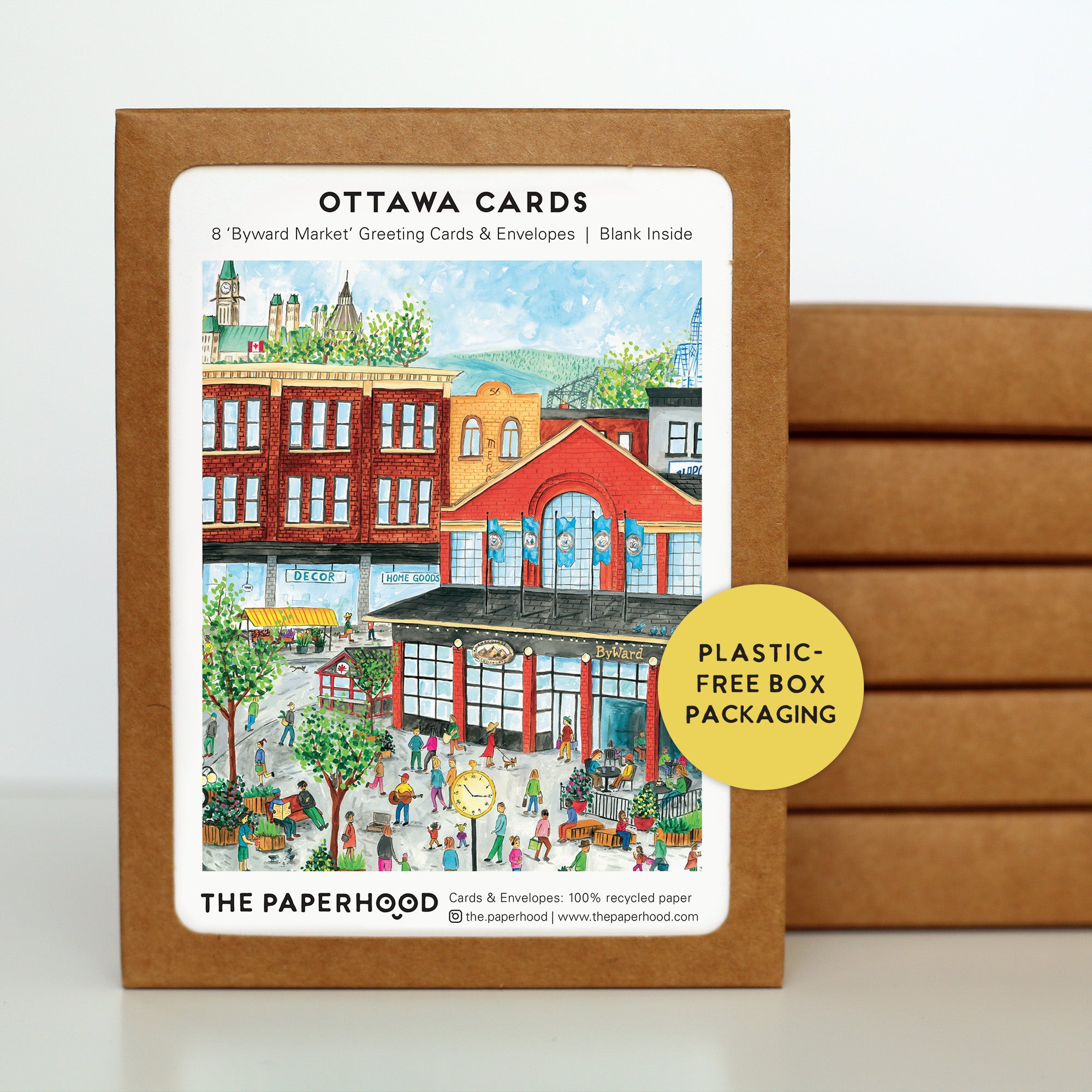 Box of 8 Ottawa Bustling Byward Market Cards – The Paperhood