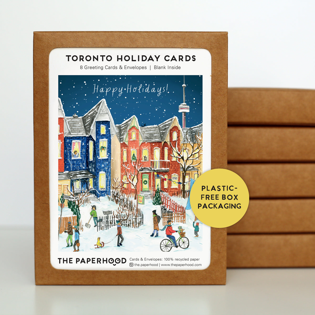 Box of 8 Toronto Kensington Market Holiday Cards The Paperhood
