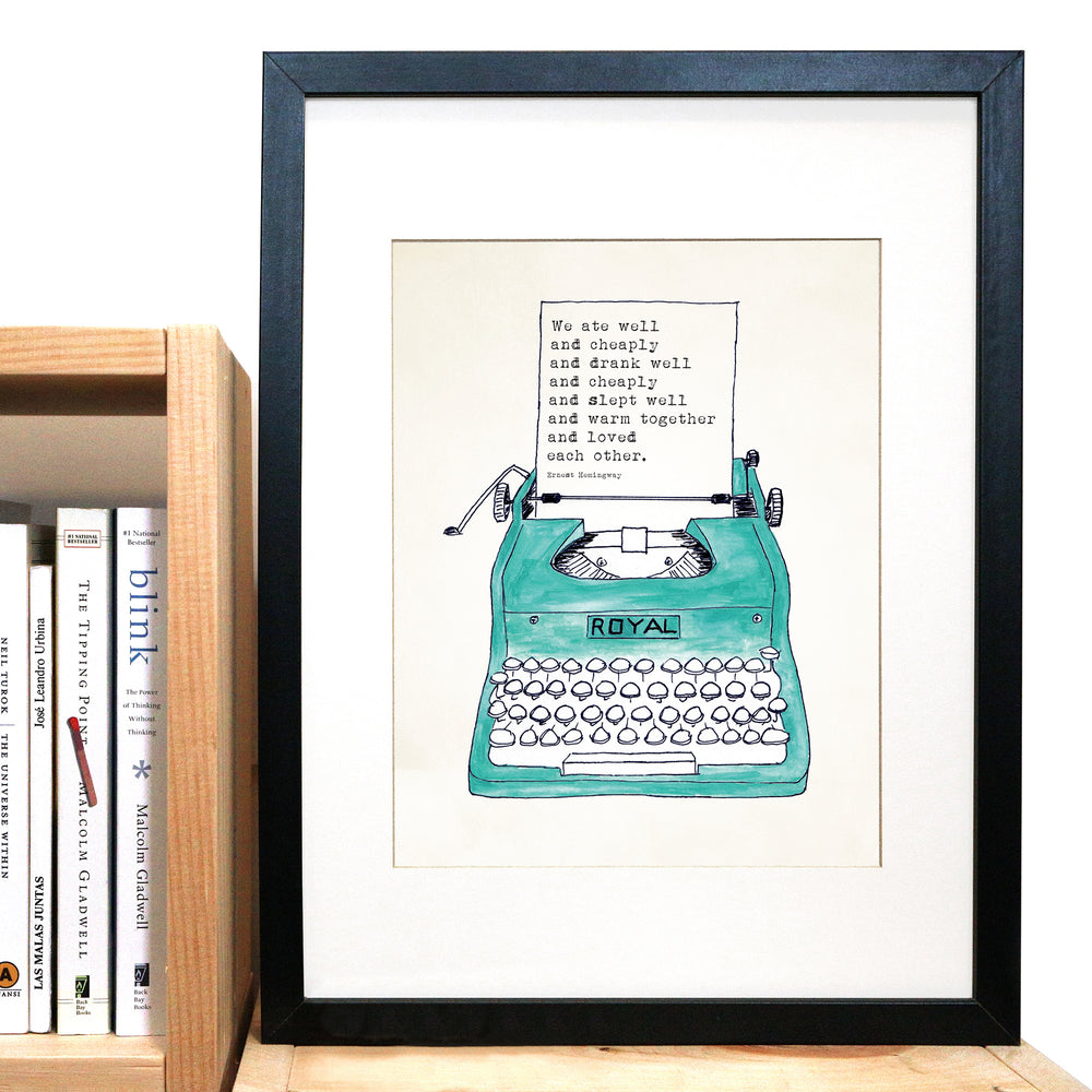 Hemingway Typewriter Print