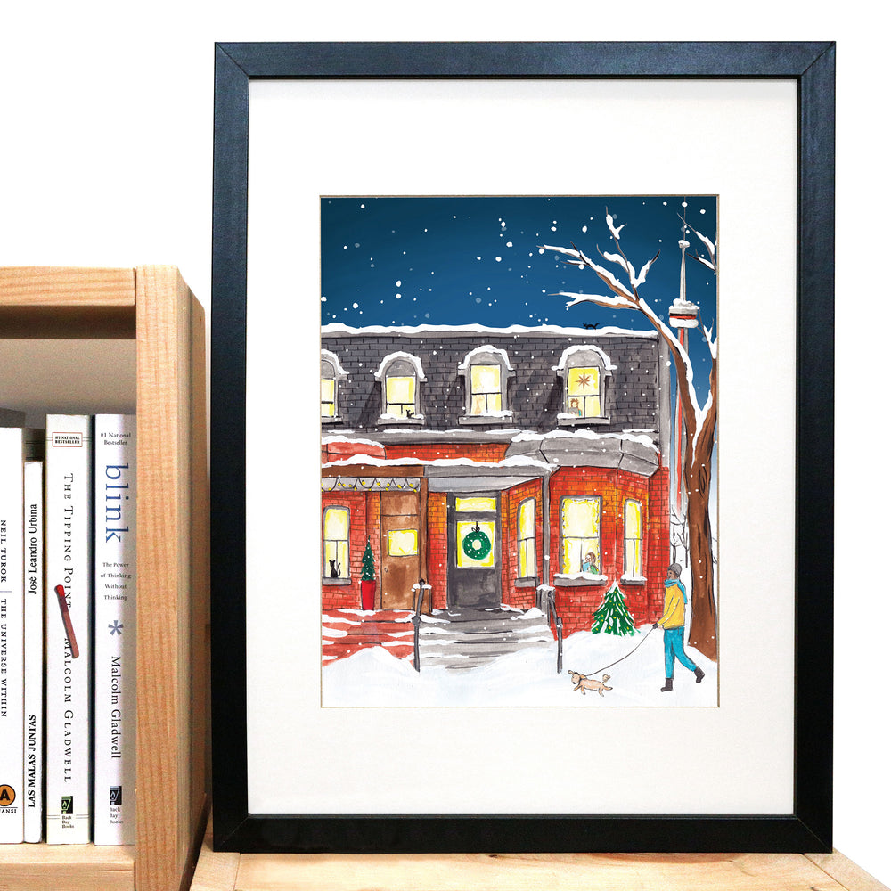 Toronto Draper Street Winter Art Print