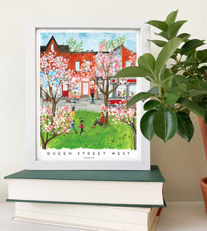 
                  
                    Load image into Gallery viewer, Toronto&amp;#39;s Queen Street West 8x10 inch Art Print
                  
                