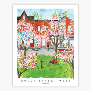 
                  
                    Load image into Gallery viewer, Toronto&amp;#39;s Queen Street West 8x10 inch Art Print
                  
                