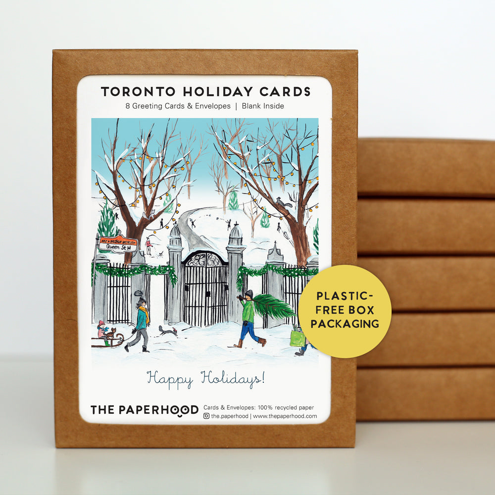 
                  
                    Load image into Gallery viewer, Box of 8 Toronto Trinity Bellwoods Park Holiday Cards
                  
                