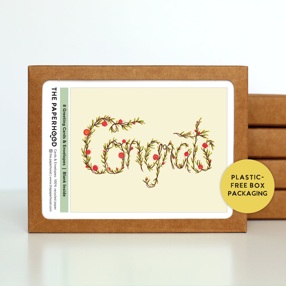
                  
                    Load image into Gallery viewer, Box of 8 Floral Congrats Cards
                  
                