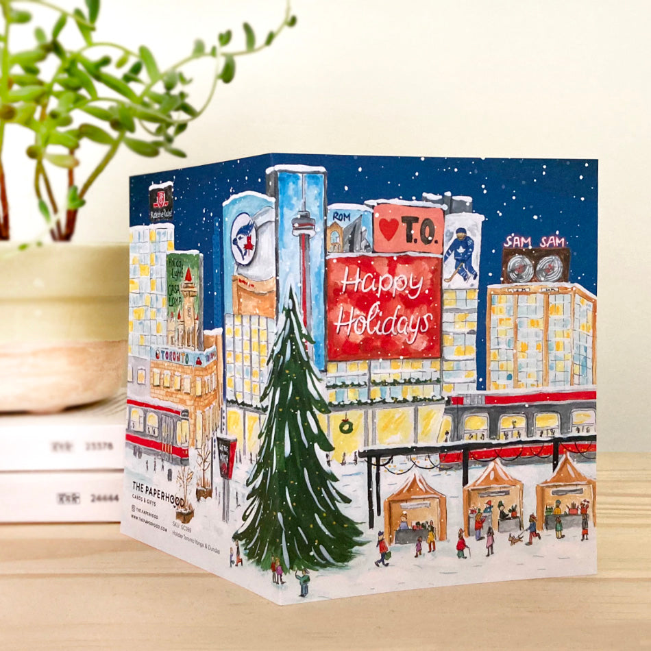 
                  
                    Load image into Gallery viewer, Holiday Toronto Yonge &amp;amp; Dundas Wraparound Card
                  
                