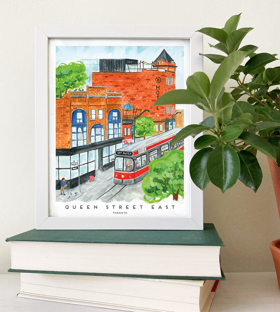 Toronto's Queen Street East 8x10 inch Art Print