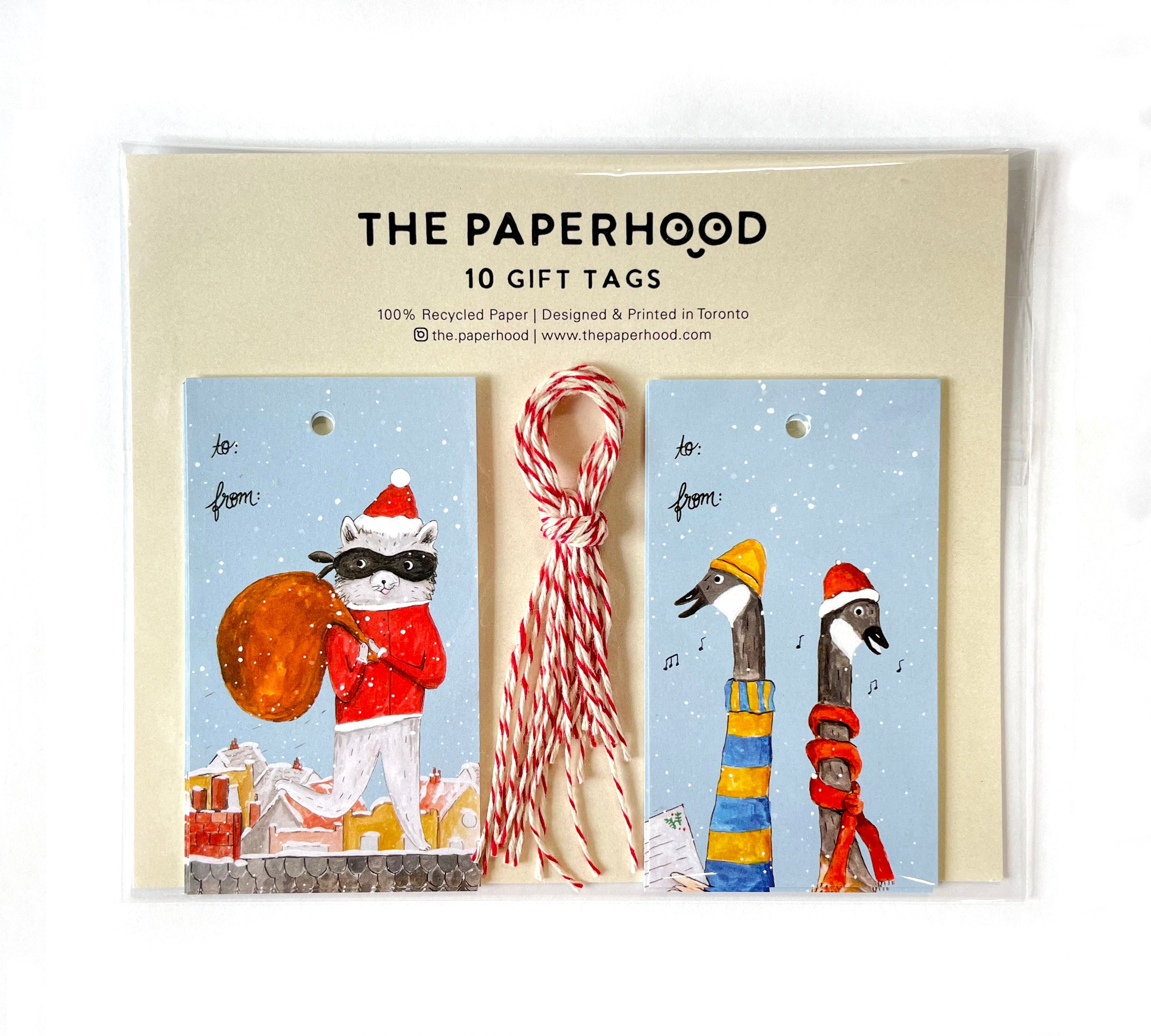 Gift Tags - Holiday Raccoon & Geese – The Paperhood