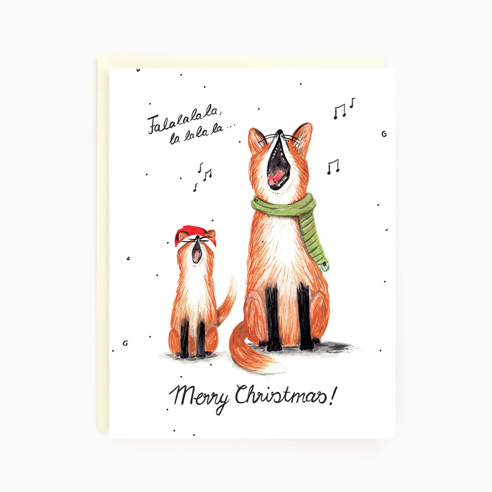 
                  
                    Load image into Gallery viewer, Singing Foxes Christmas Card
                  
                