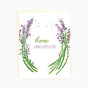 
                  
                    Load image into Gallery viewer, Birthday Lavender French - Bon Anniversaire Lavande Card
                  
                