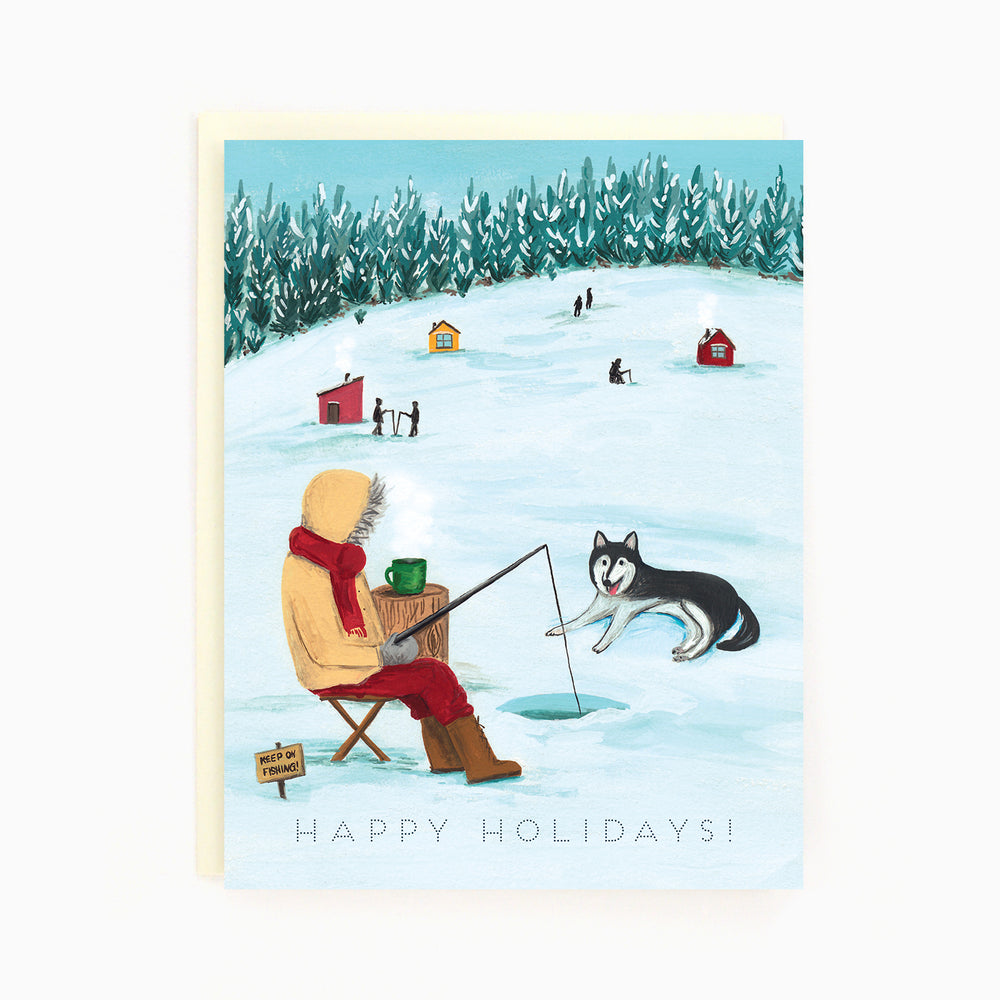Holiday Ice Fishing Card