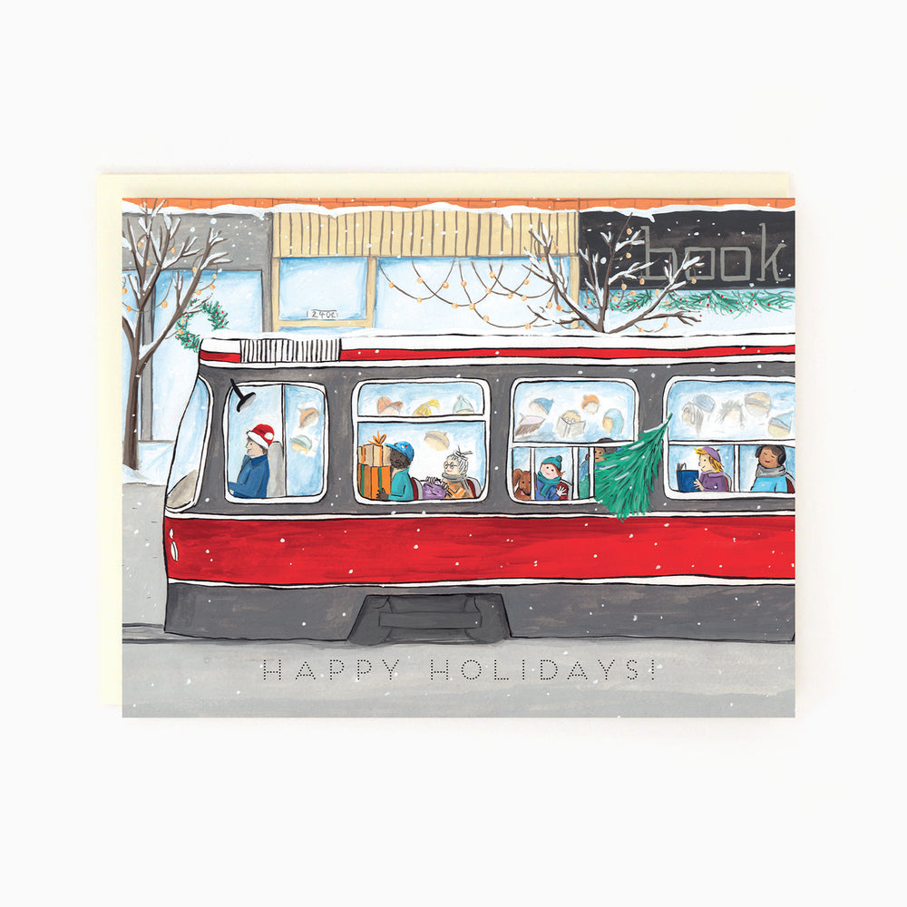 Toronto Streetcar Holiday Greeting Card