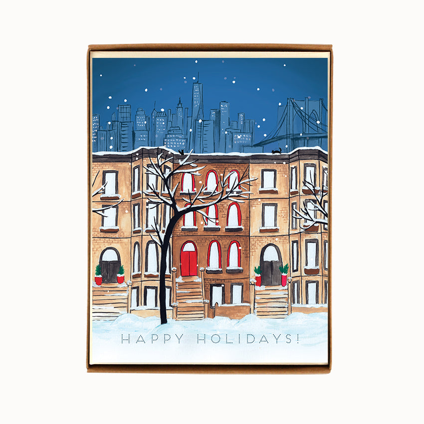 
                  
                    Load image into Gallery viewer, Box of 8 New York Brooklyn Holiday Cards
                  
                