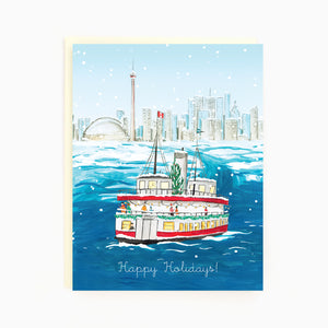
                  
                    Load image into Gallery viewer, Toronto Island Ferry Holiday Greeting Card
                  
                
