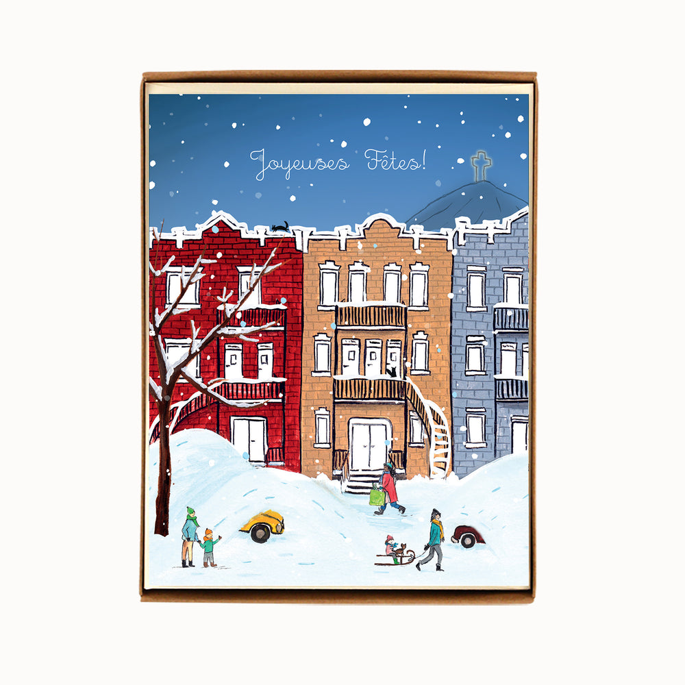 
                  
                    Load image into Gallery viewer, Box of 8 Montreal Holiday Cards - Joyeuses Fêtes
                  
                