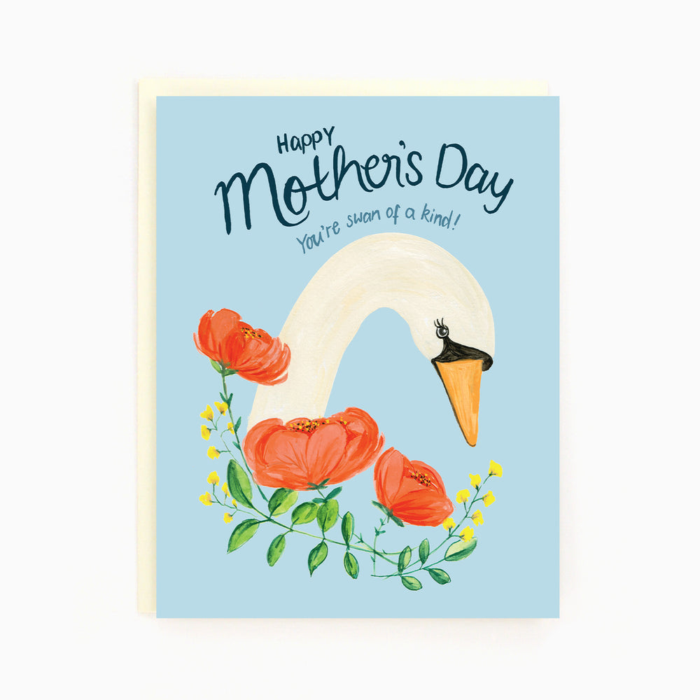 Mom Swan White Card