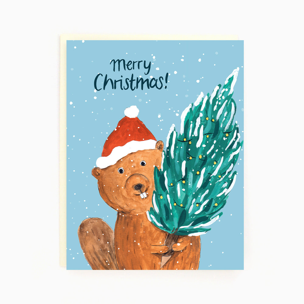 Holiday Beaver Card