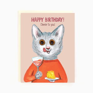 
                  
                    Load image into Gallery viewer, Birthday Cat Cheese to You Card
                  
                