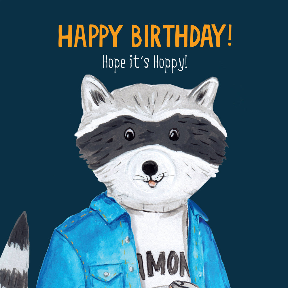 
                  
                    Load image into Gallery viewer, Birthday Raccoon Beer Card
                  
                