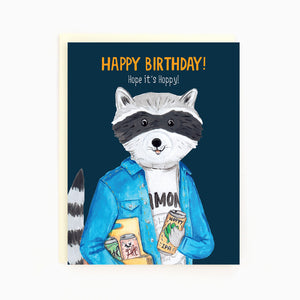 
                  
                    Load image into Gallery viewer, Birthday Raccoon Beer Card
                  
                