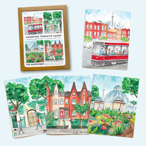 
                  
                    Load image into Gallery viewer, Assorted Box of 8 &amp;#39;Toronto Summer&amp;#39; greeting cards
                  
                
