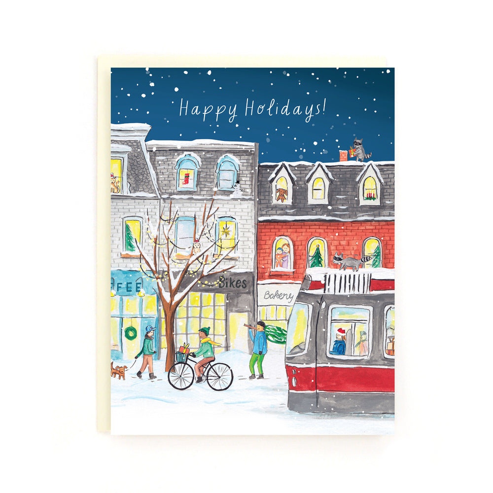 
                  
                    Load image into Gallery viewer, Holiday Toronto Queen Street Wraparound Card
                  
                