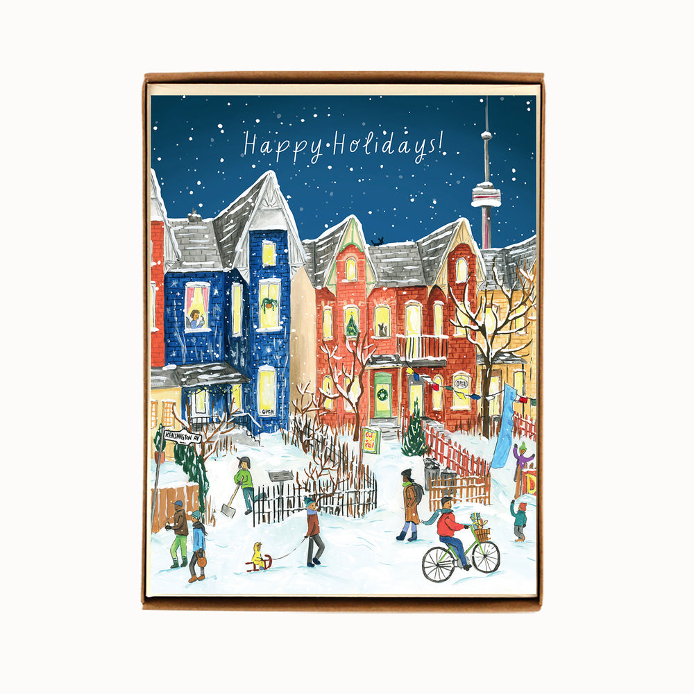 Box of 8 Toronto Kensington Market Holiday Cards