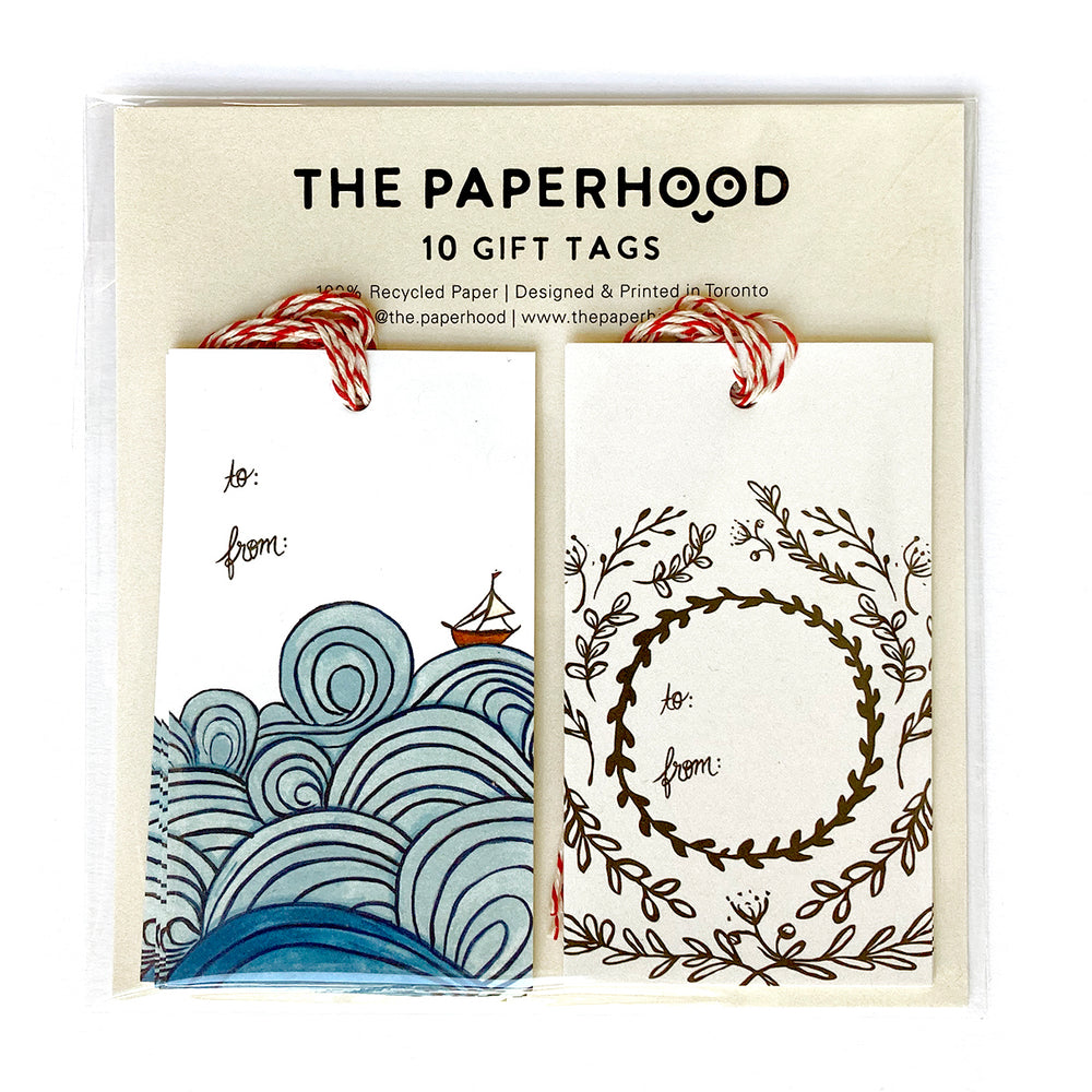 Gift Tags - Waves & Leaves